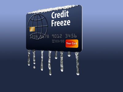 信用卡上的冰柱说明了信贷冻结