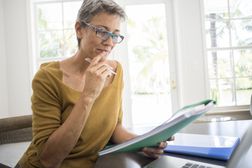 Woman reviewing her social security benefits