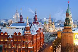 历史博物馆，圣巴塞尔大教堂，红场，克里姆林宫在莫斯科